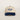Navy blue and ivory SOFT GIRL trucker hat, front view