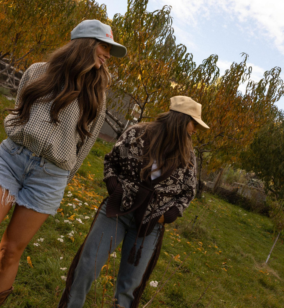 Two friends in Bull River caps