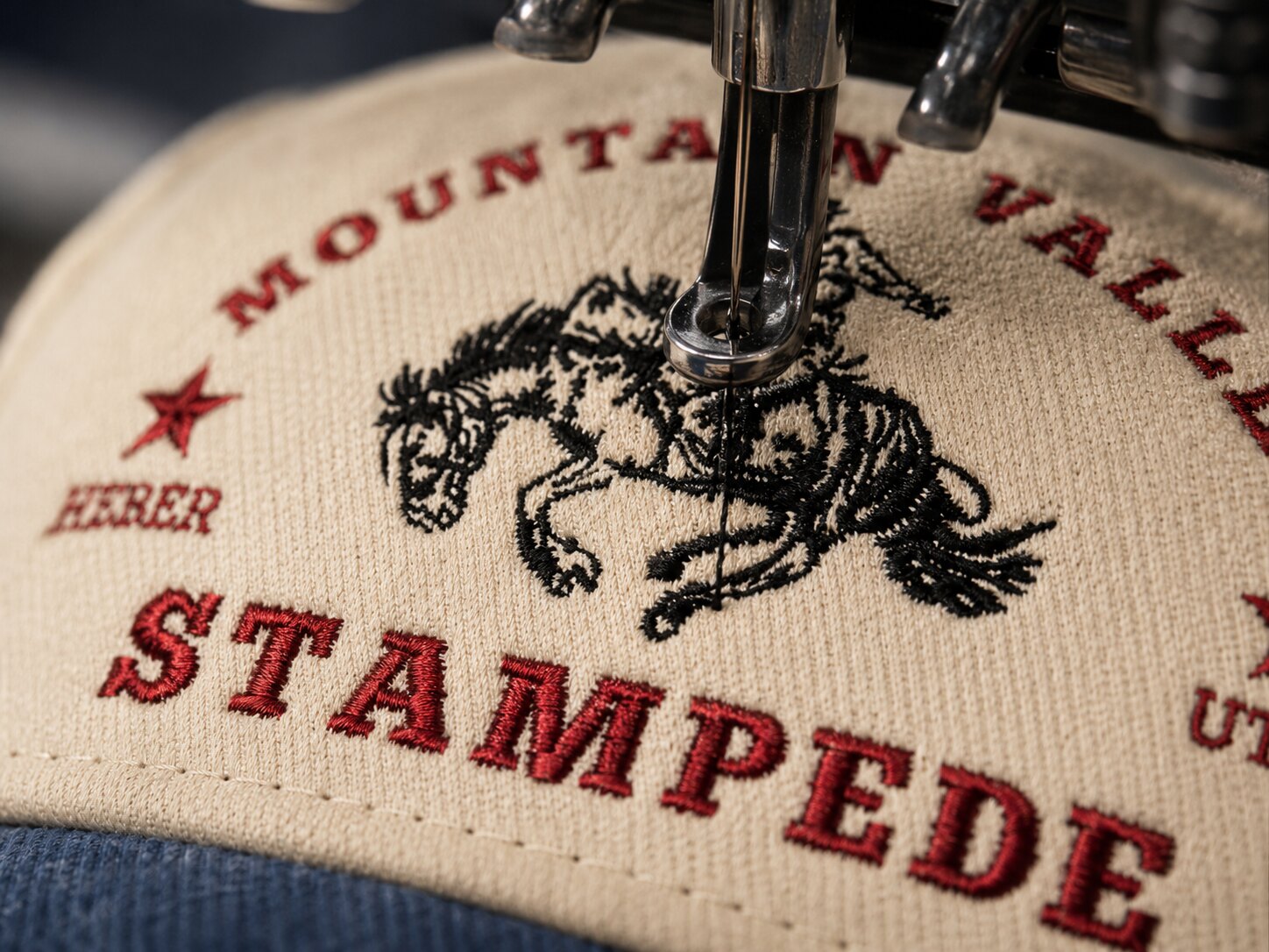 Bull River embroidery detail